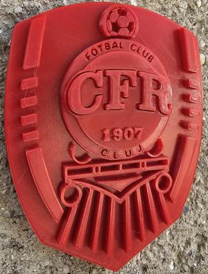 CFR Cluj Fotball Team Logo with Keyhole