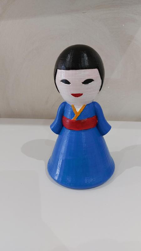 Korean Hanbok Woman Piggy Bank - 3D Printable STL File