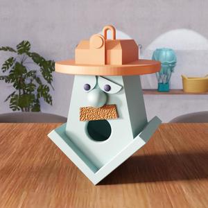 3D Fireman Bird House STL File - 383