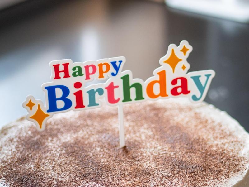 Colorful Happy Birthday Cake Topper