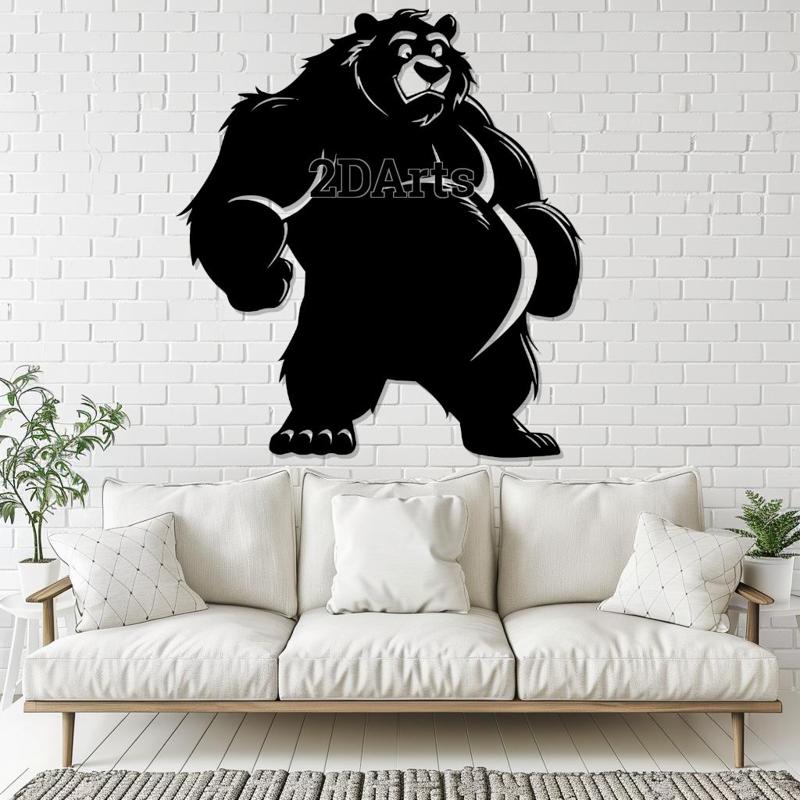 Cartoon Bear 2D Wall Art/Window Art