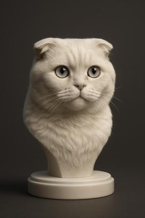 Scottish fold bust