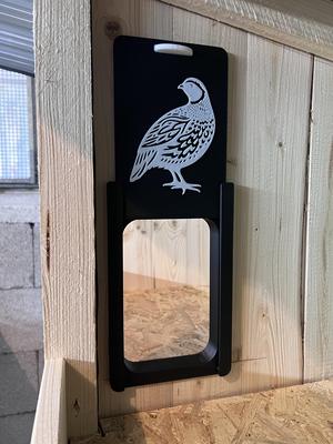 Quail coop flap to print yourself