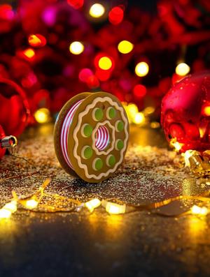 Gingerbread Spool Bauble