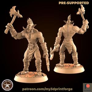 Tribe Troll Berserker with axes