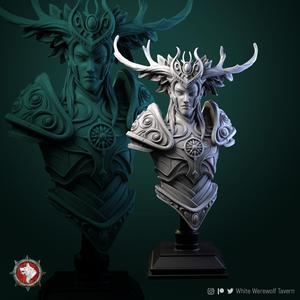 Tarniel wood elf king bust pre-supported