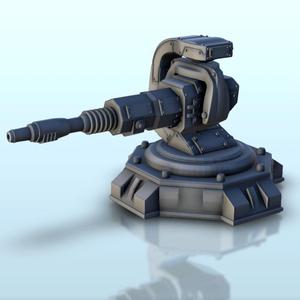 Laser gun turret on axis 2 (+ supported version) - MechWarrior Scifi Science fiction SF 40k