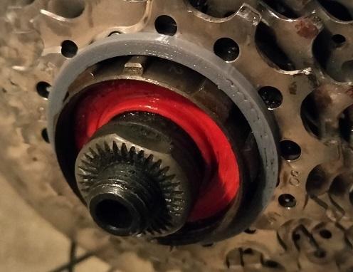 Shimano cassette spacer for 9 speed