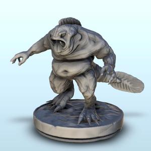 Amphibian crested monster - Darkness Chaos Medieval Age of Sigmar Fantasy Warhammer