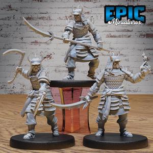 Oni Samurai Set ‧ DnD Miniature ‧ Tabletop Miniatures ‧ Gaming Monster ‧ 3D Model ‧ RPG ‧ DnDminis ‧ STL FILE