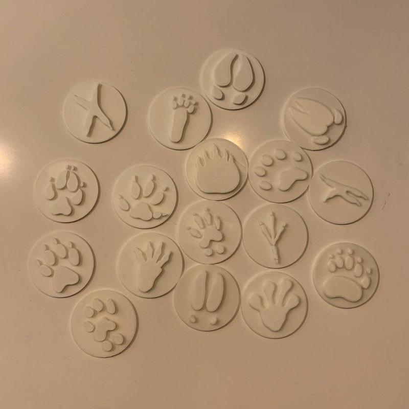 pootafdrukken bosdieren