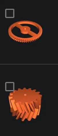 modified gears for motorized herringbone gearbox   