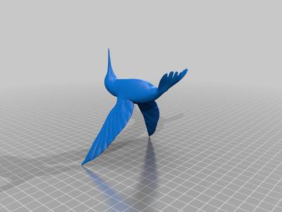 Hummingbird ornament (split model