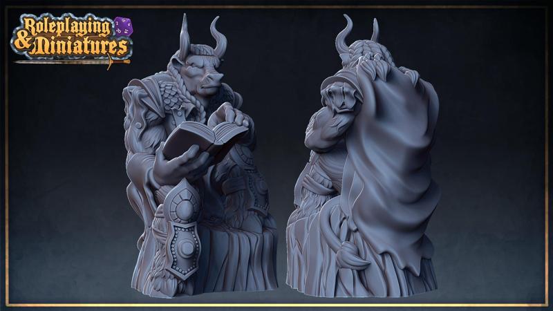 Literate minotaur (supported free)