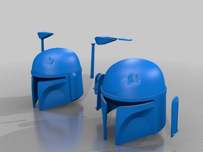 Boba Fett Helmet Split Up