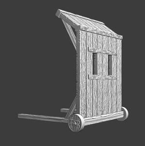 Medieval siege protection with cover