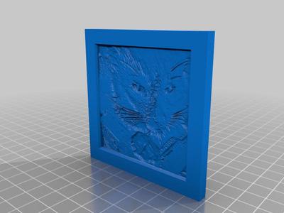 Lithophane of a cat