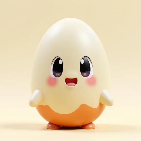Cute Easter Egg Character   