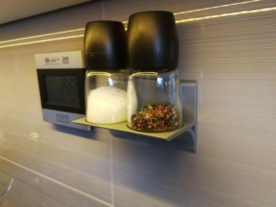 Small shelf for IKEA IHÄRDIG grinders.