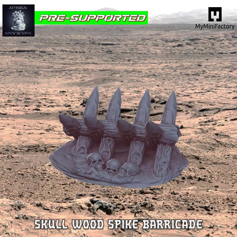 Skull Wood Spike Barricade (Pre-Supported)