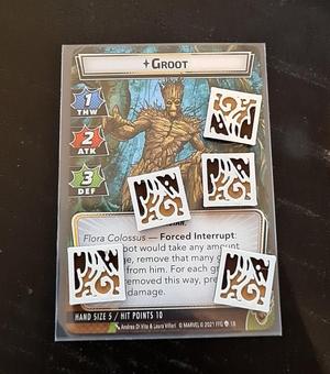  Remixed three color print - Growth (Groot) MARVEL Champions custom tokens counters