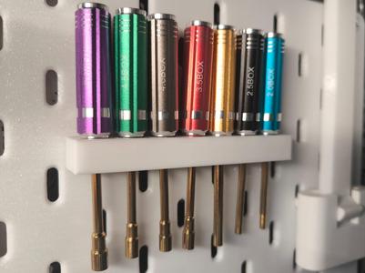 SKADIS holder for 7 hex nut drivers (2 Sizes)