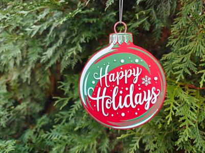 Happy Holidays Bauble/Ornament