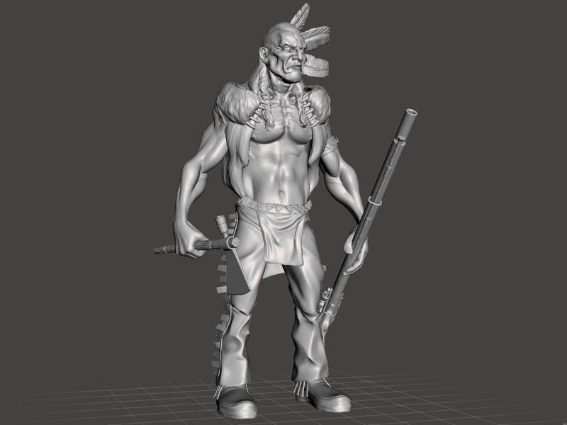 Native Warrior  Little Bear  - Wild West Action