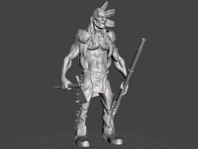 Native Warrior  Little Bear  - Wild West Action