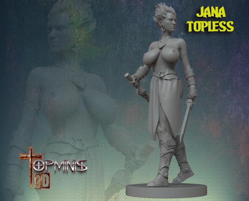 GUERRERA DESNUDA PARA JUEGOS DE ROLL