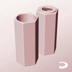 CH68-180-P Pierced Modular Stacking Storage Box Bin Container Planter Lamp Shade | Printable Objects - Infinite Containers | stl file for 3d printing