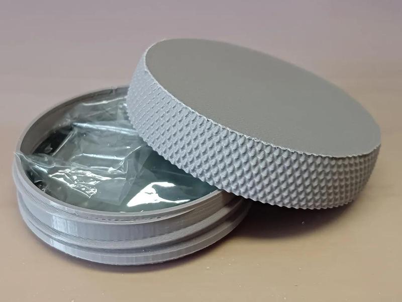 Customizable Container with Knurled Lid   