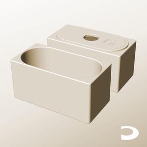 CX96-105-P Pierced Modular Stacking Storage Box Bin Container Planter Lamp Shade | Printable Objects - Infinite Containers | stl file for 3d printing