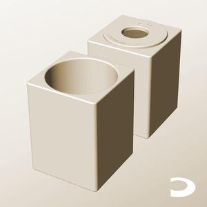 CS96-140-P Pierced Modular Stacking Storage Box Bin Container Planter Lamp Shade | Printable Objects - Infinite Containers | stl file for 3d printing