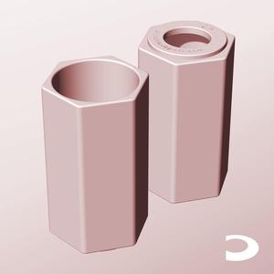 CH68-140-P Pierced Modular Stacking Storage Box Bin Container Planter Lamp Shade | Printable Objects - Infinite Containers | stl file for 3d printing