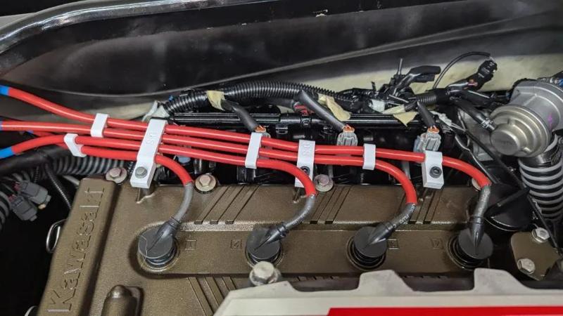 Kawasaki Jet Ski spark plug wires organizer   