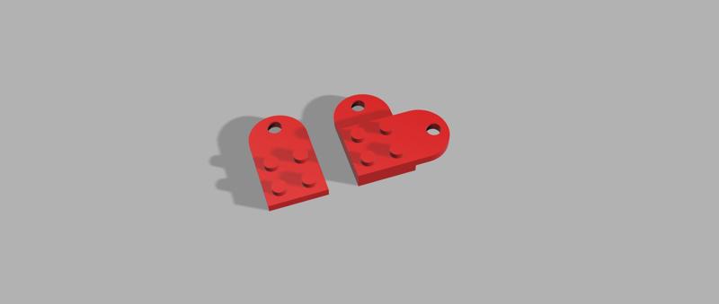 LEGO heart keychain