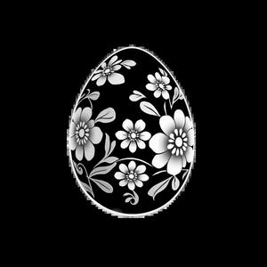 Flower Easter egg decoration   