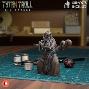 Skeleton Mage with Staff [Pre-Supported]