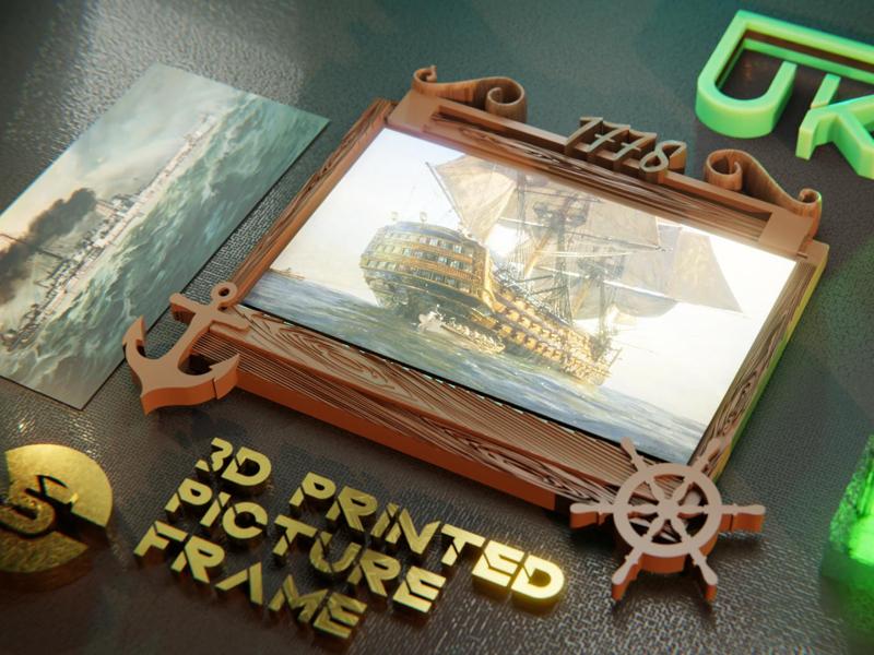 Historic old ship picture frame V1