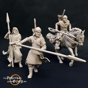Rangers with Spears - On Foot and Mounted - Presupported