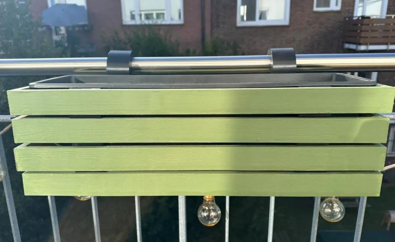 Hanging Planter with wooden Planks   