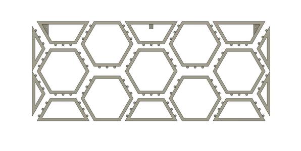 Infinity modular honeycomb shelf