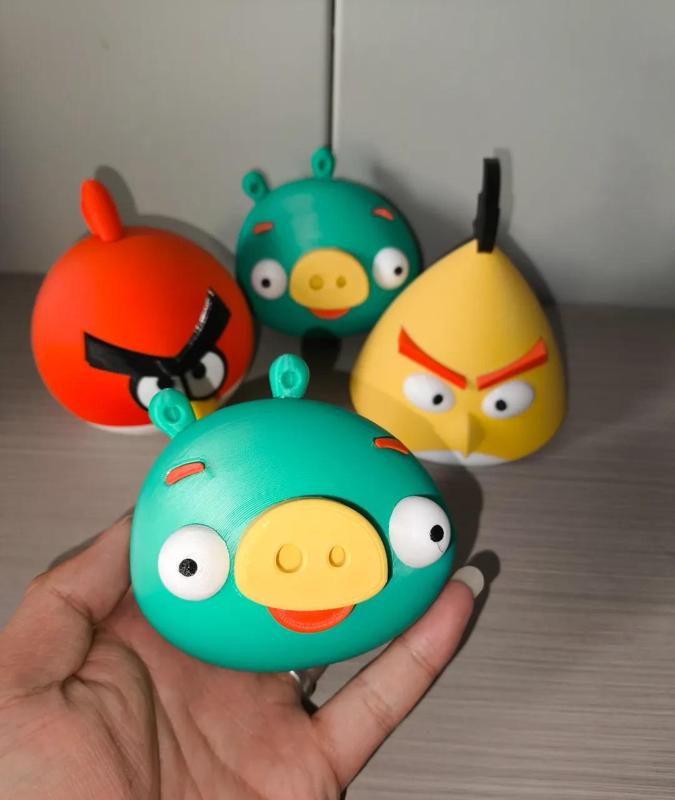 Angry Birds Piggy Multicolor Glue-Free Assembly Version (Compatible with mini, no multicolor AMS printing required)