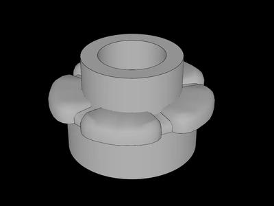 Lego Compatible (24866.dat) Plate  1 x  1 with  5 Petals   