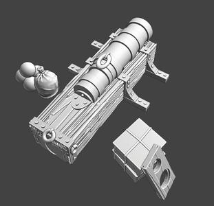 heavy medieval canon - fixed position