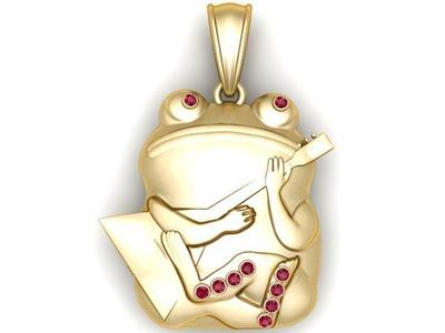 Frog Pendant 3D printable  Model