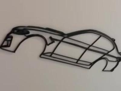 Wall art of a BMW M5 CS