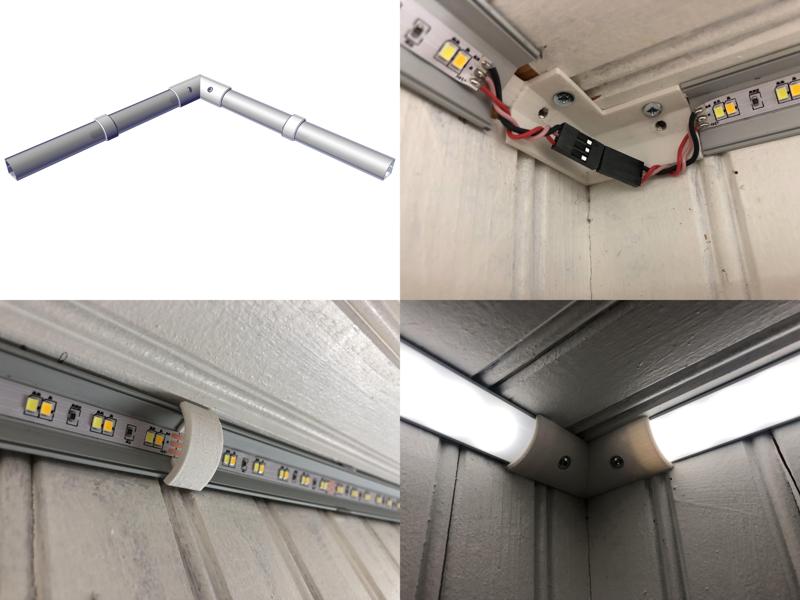 Junction for aluminium profile for led strip