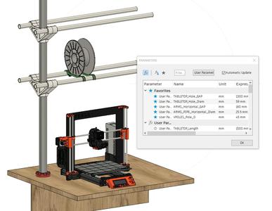 Tabletop Filament RACK (parametric)